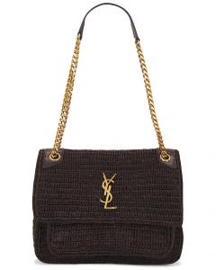 Средняя сумка Niki Chain Saint Laurent, Chocolate Truffle