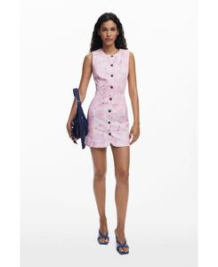 Женское короткое платье с пуговицами Desigual, Pink