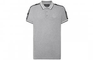 Поло с логотипом PHILIPP PLEIN, серый