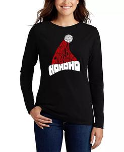 Женская футболка с длинным рукавом «Все, что я хочу на Рождество — это ты» LA Pop Art, черный