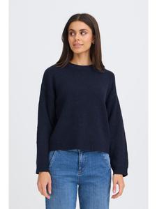 Вязаный свитер OXMolara синего цвета