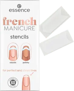 Nagelschablon Французский маникюр 01 Советы по французскому маникюру и amp Трюки 60ст. essence