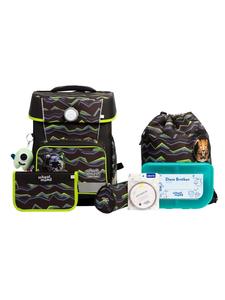 SCHOOL-MOOD Школьный рюкзак Champion Pro из 7 предметов в дизайне с изображением большой кошки