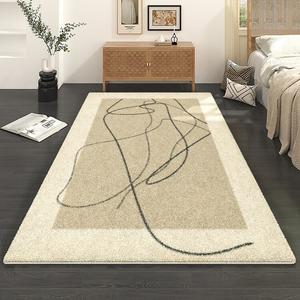 AOVOC Ковер 100х200 см для спальни/гостиной в винтажном французском стиле, романтичный, с высоким ворсом