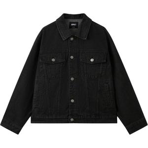Джинсовая куртка Unisex Lapel Moderate Straight Fit SPAO, черный (new version)