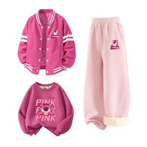 Детская повседневная спортивная одежда Disney, розовый