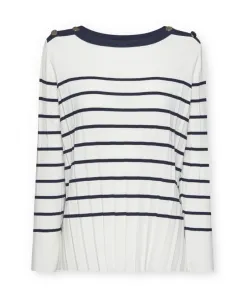 Полосатый свитер Elena Mirã², белый