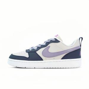 Nike Court Borough с амортизацией, износостойкие низкие детские скейтбординговые туфли light purple для подростков