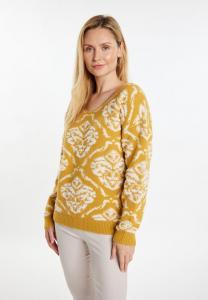 Джемпер usha Jumper, Curry Mehrfarbig/Mustard Yellow