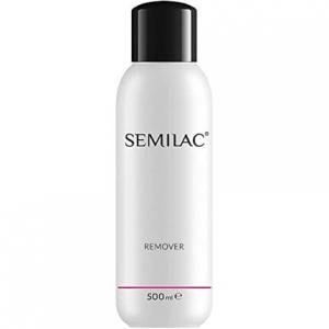 Средство для снятия лака с ногтей, 500 мл с ацетоном и ланолином для гибридного лака - дерматологически протестировано, Semilac