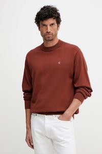 Хлопковый свитер Calvin Klein Jeans, оранжевый