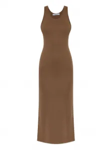 Платье миди Aceri MAX MARA, коричневый