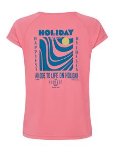 PROTEST Футболка 'PRTHappy' в розовом цвете