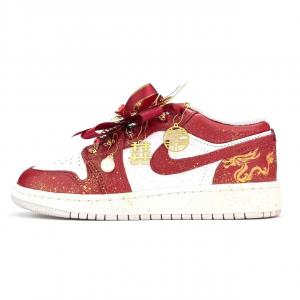 Jordan Air 1 Red Beauty 2.0 устойчивые к истиранию низкие баскетбольные кроссовки в винтажном стиле унисекс red