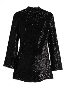 Платье мини с пайетками Giuseppe Di Morabito, черный