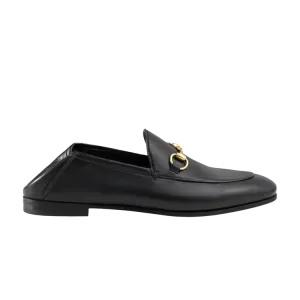 Кроссовки Gucci Wmns Leather Horsebit Loafer 'Black', черный