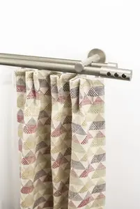 Карниз для штор GARESA "EASY", 2 направляющие, желаемая длина 67х510 см, Ø 20 мм, цвет aluminiumfarben/nickelfarben