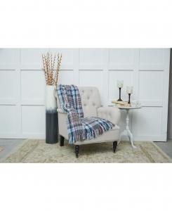 Плед Lawson Lake из хлопка с клетчатым узором и бахромой, 50 x 60 дюймов C&F Home, Blue