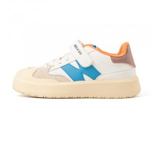 Скользостойкие, износостойкие, легкие амортизирующие низкие детские повседневные кроссовки Kids' ABC KIDS, бежевый синий оранжевый