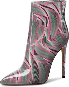 Женские ботильоны Castamere на высоком каблуке с острым носком, на молнии, с каблуком-стилето 12 см, Grey And Pink