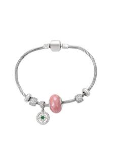 Faina Женский браслет-цепочка в виде змеи с подвесками, серебристо-розовый цвет