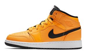Кроссовки Jordan 1 Mid GS University Gold