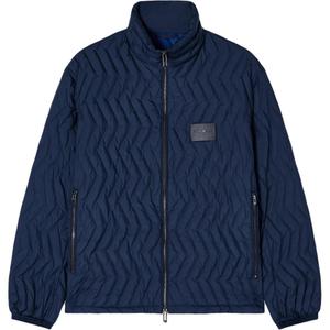 Куртка с узором "елочка" EMPORIO ARMANI, синий