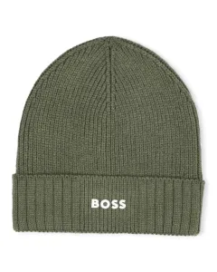 Детская шапка из полиэстера BOSS Kidswear, зеленый