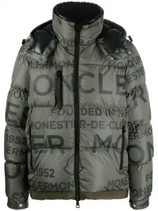 Пуховик с логотипом Moncler, зеленый