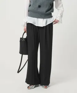 Брюки широкие с двумя складками (можно стирать) United Arrows, цвет Black