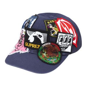 Supreme Хлопковая бейсболка унисекс оливковый камуфляж черный красный морская синева, Marine Blue