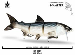 FISHINGGHOST Мягкая приманка - Renky One 35 см - Белая рыба