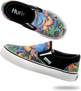 Детские слипоны Hurley из холщовой ткани - низкие кеды для скейтбординга для детей, спортивная обувь для мальчиков и девочек, повседневные кроссовки, Hawaii