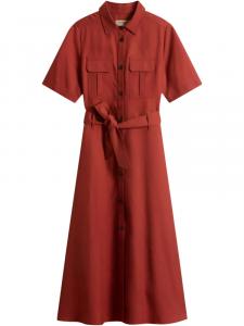 Платье миди с короткими рукавами Woolrich, оранжевый