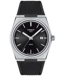 Мужские швейцарские часы PRX с черным каучуковым ремешком, 40 мм Tissot