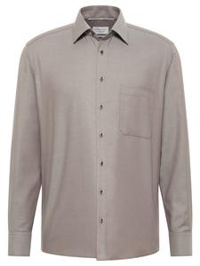 Рубашка COMFORT FIT темно-коричневого цвета Eterna