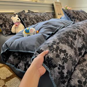 MUJI Комплект постельного белья 4 предмета, 200 см, пододеяльник 220x240 см