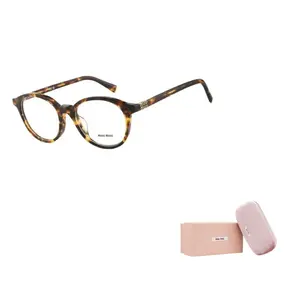 Круглая оправа для очков женская черепаховая MIU MIU, коричневый