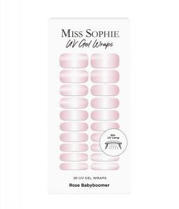Фольга для ногтей Miss Sophie UV Gel Wraps Rose Babyboomer, Rose Babyboomer, 20 шт.