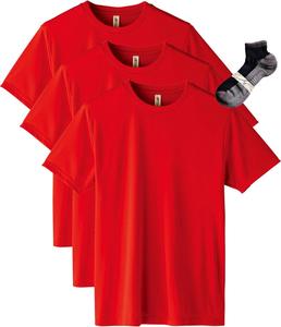 Футболка с коротким рукавом Glimmer 00350-AIT из трикотажа Interlock Dry плотностью 3,5 унции, с круглым вырезом, красный