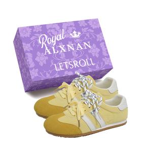 Alxnan Женские низкие повседневные кеды Yellow+Box, цвет Yellow+Box