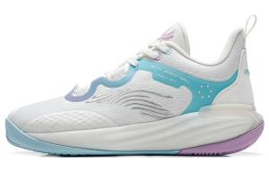 Баскетбольные кроссовки мужские с низким верхом цвета слоновой кости/ярко-фиолетового/голубого цвета Anta