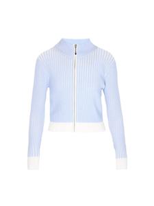 MyMo Женский кардиган светло-голубого и белого цвета