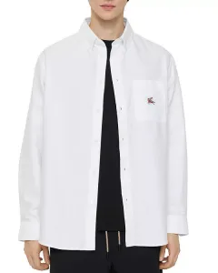 Рубашка-Оксфорд из хлопка EKD свободного кроя Burberry, белый