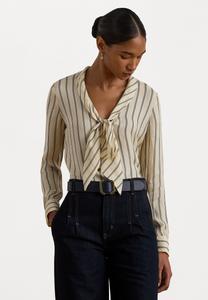 Блуза Lauren Ralph Lauren JACQUARD TIE, Cream/Navy/Off-White
