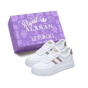 Alxnan Женские скейтерские кеды лоу-топ светло-коричневые с коробкой, цвет Light Brown+Box