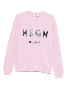 Свитшот с круглым вырезом MSGM, розовый