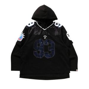 Джерси BAPE Multi Logo Layered Sleeves Relaxed Fit Football Jersey, Black