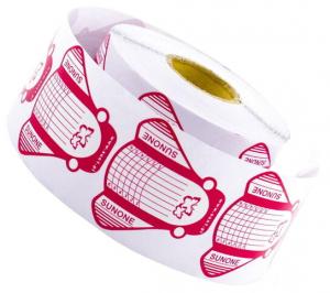 500 штук широких трафаретов для укладки ногтей - красный SunOne