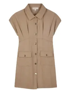 Платье на пуговицах с накладным карманом Michael Kors Kids, нейтральный